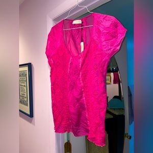 NWT!! Johnny Was Size L Fuchsia Pink Blouse💗